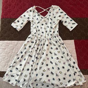Girls Dot Dot Smile Dress-80's vibe to the print!